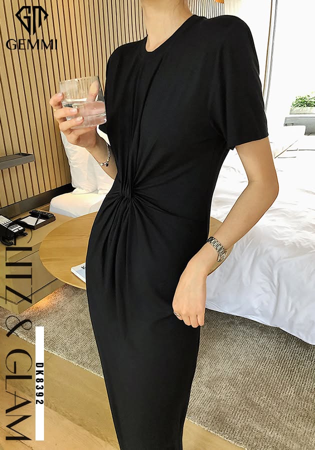 Đầm ôm nhún thân trước, DK8392