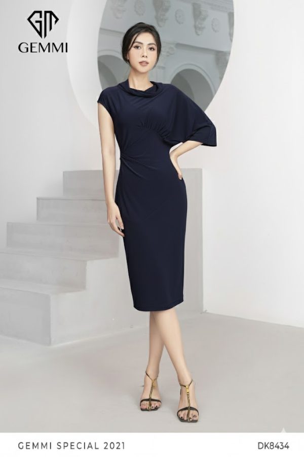 Gemmi Đầm lệch tay Hàng lẻ size DK8434 - GEMMI