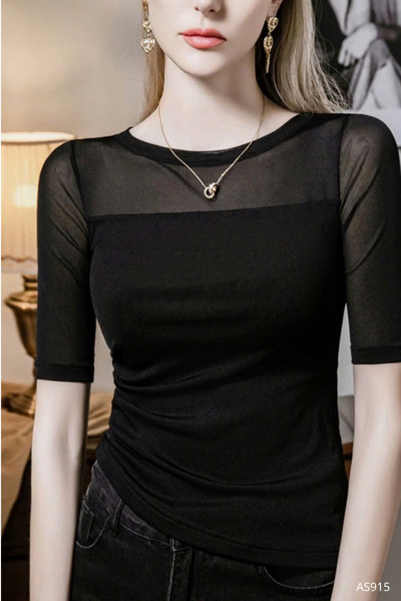 Áo thun phối lưới, AS915 - Ảnh 3