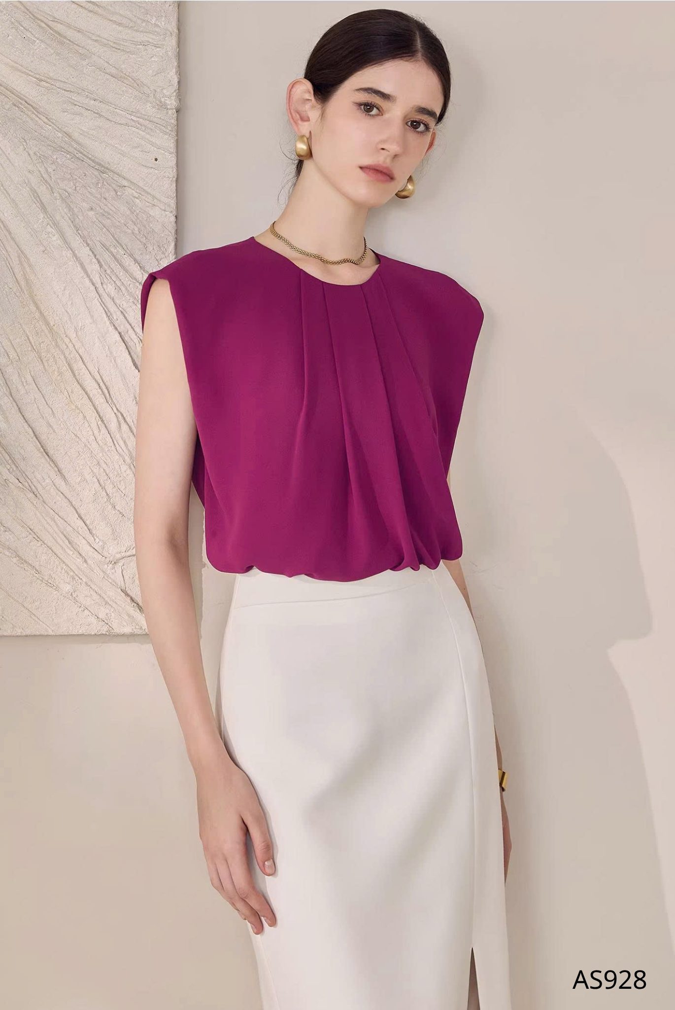 Áo xếp ly Celeste tinh tế - AS928