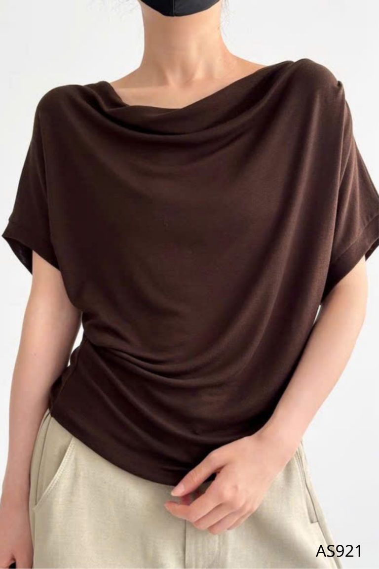 Áo Cổ Đổ Thanh Lịch Velour Drape Top - AS921