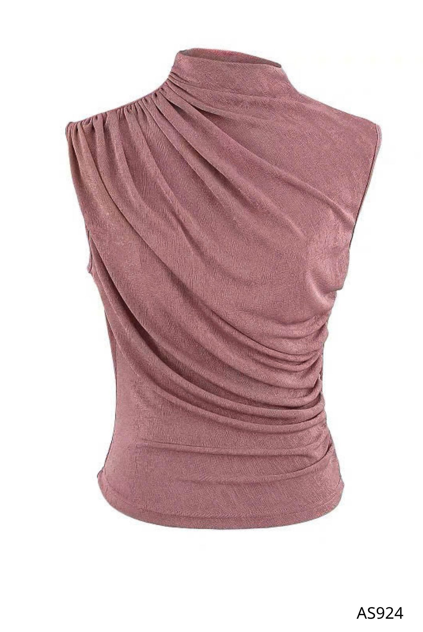 Áo lệch vai nhung rủ Velour - AS924 - Ảnh 4