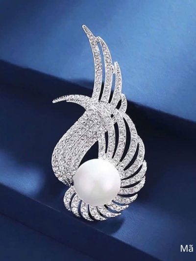 Trâm cài áo đôi cánh dát đá thanh lịch, TC16