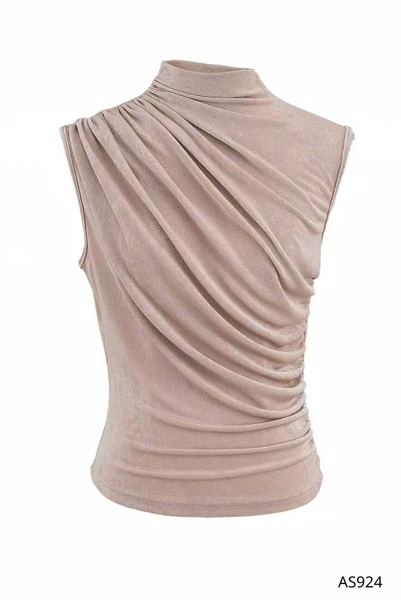 Áo lệch vai nhung rủ Velour - AS924 - Ảnh 2