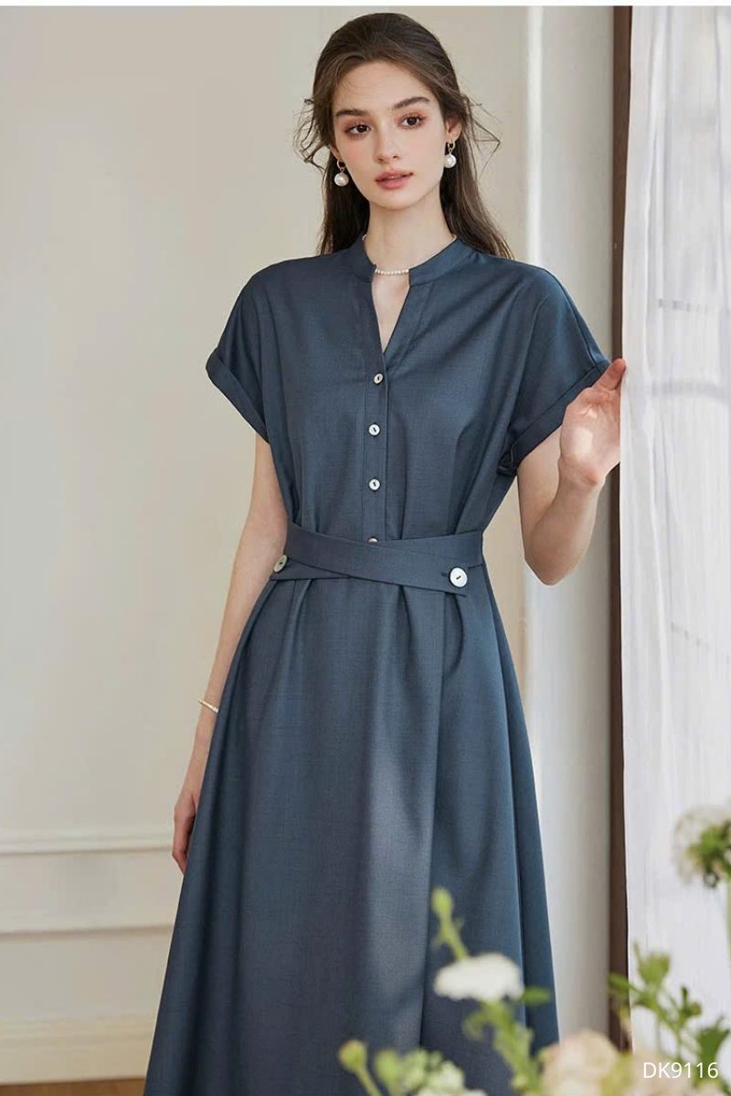 Đầm Cổ Trụ Belted, DK9116 - Ảnh 5