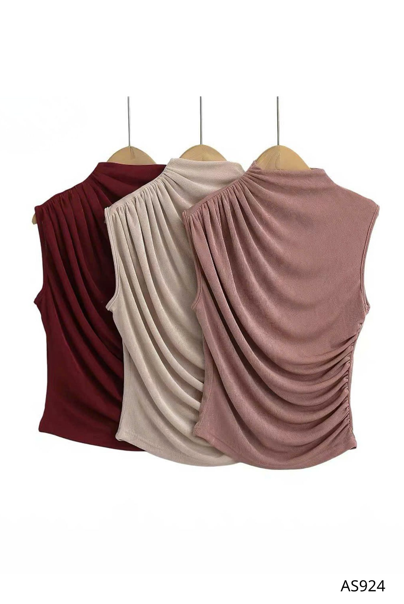 Áo lệch vai nhung rủ Velour - AS924