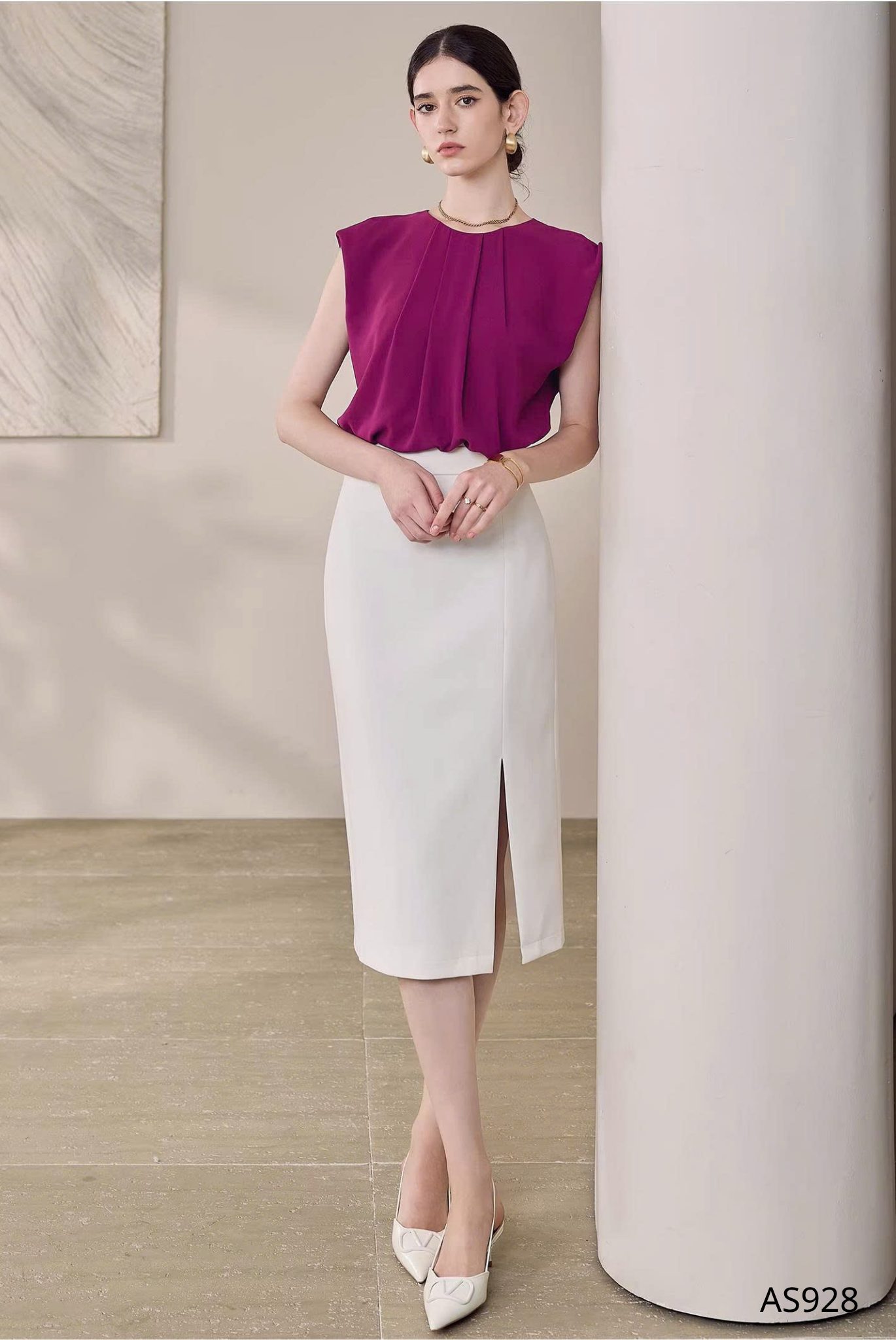 Áo xếp ly Celeste tinh tế - AS928 - Ảnh 5