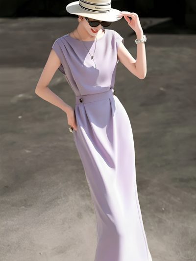 Đầm Lavender Dáng Midi Thanh Lịch - DK9140