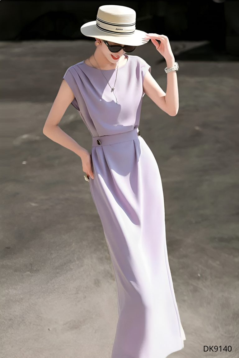 Đầm Lavender Dáng Midi Thanh Lịch - DK9140