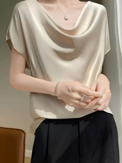 Áo Lụa Rũ Ivory Thanh Lịch - AS936