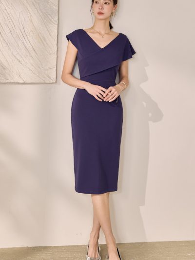 Đầm Midi Thanh Lịch Navy Grace - DK9128