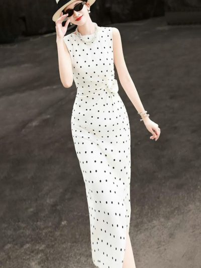 Đầm Chấm Bi Cổ Điển - DK9144