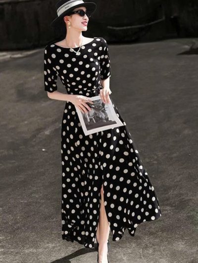 Đầm Chấm Bi Thanh Lịch - DK9145