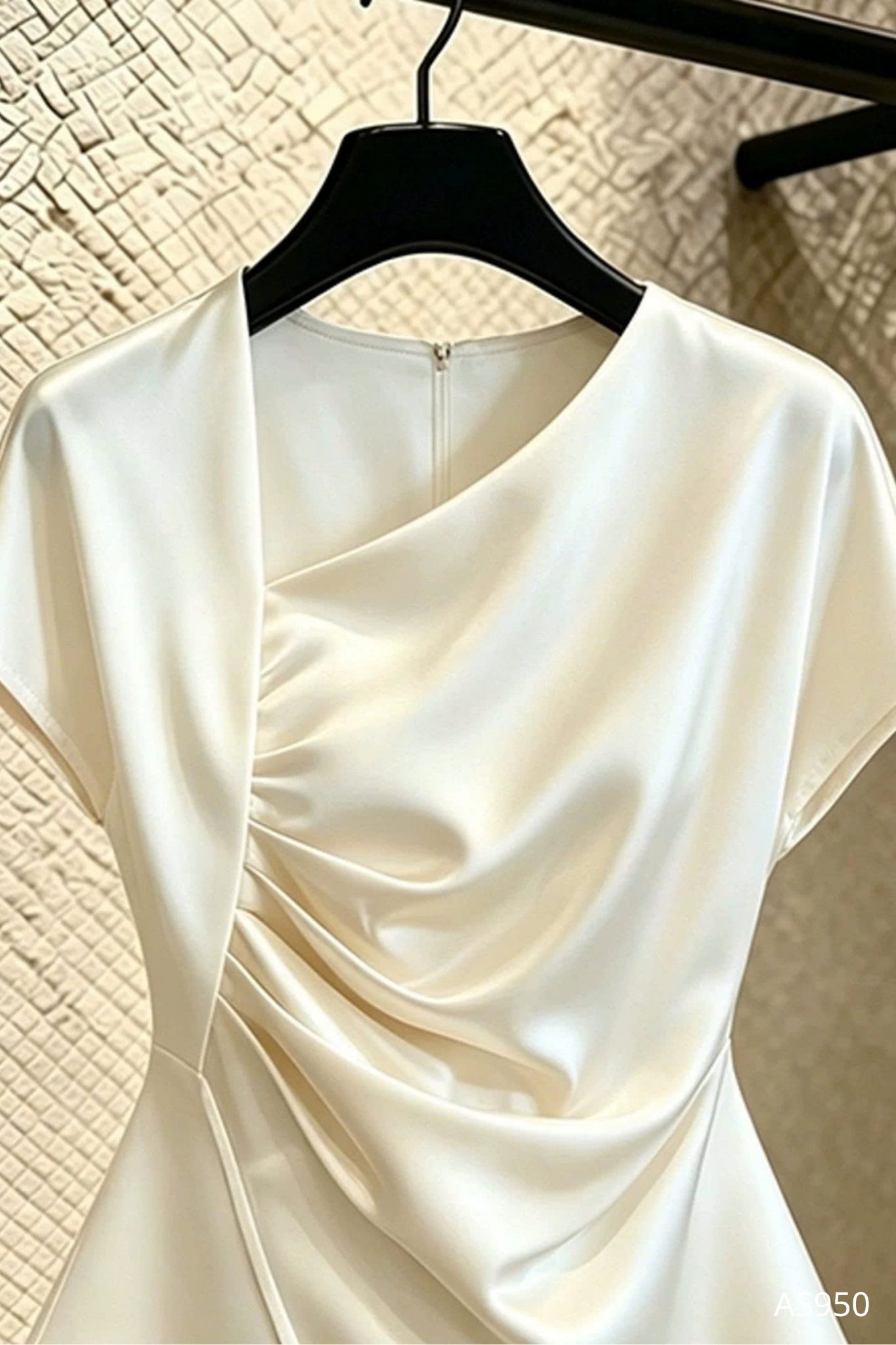 Áo Lụa Cổ Chéo Pure Ivory - AS950 - Ảnh 3