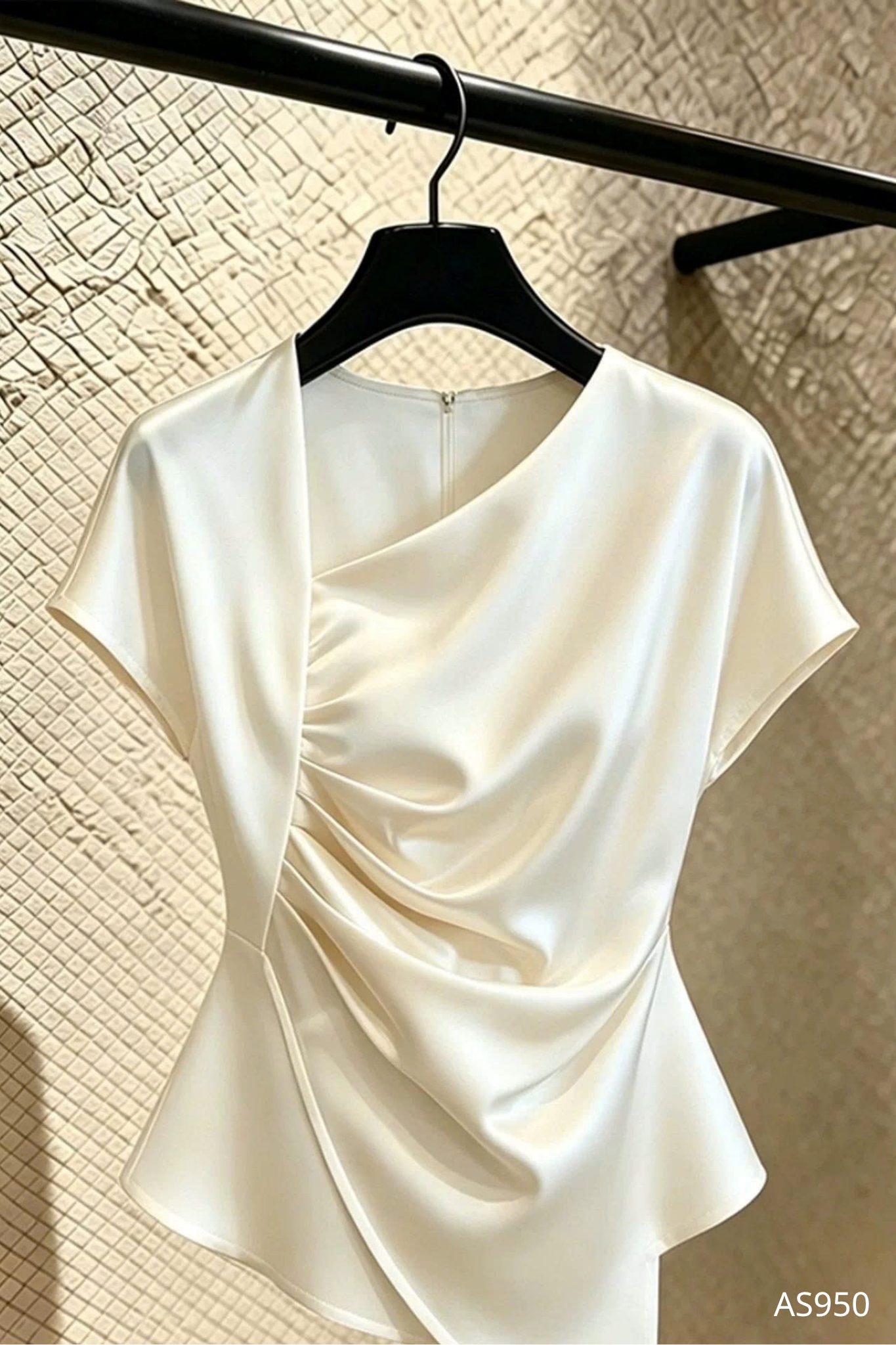 Áo Lụa Cổ Chéo Pure Ivory - AS950 - Ảnh 2
