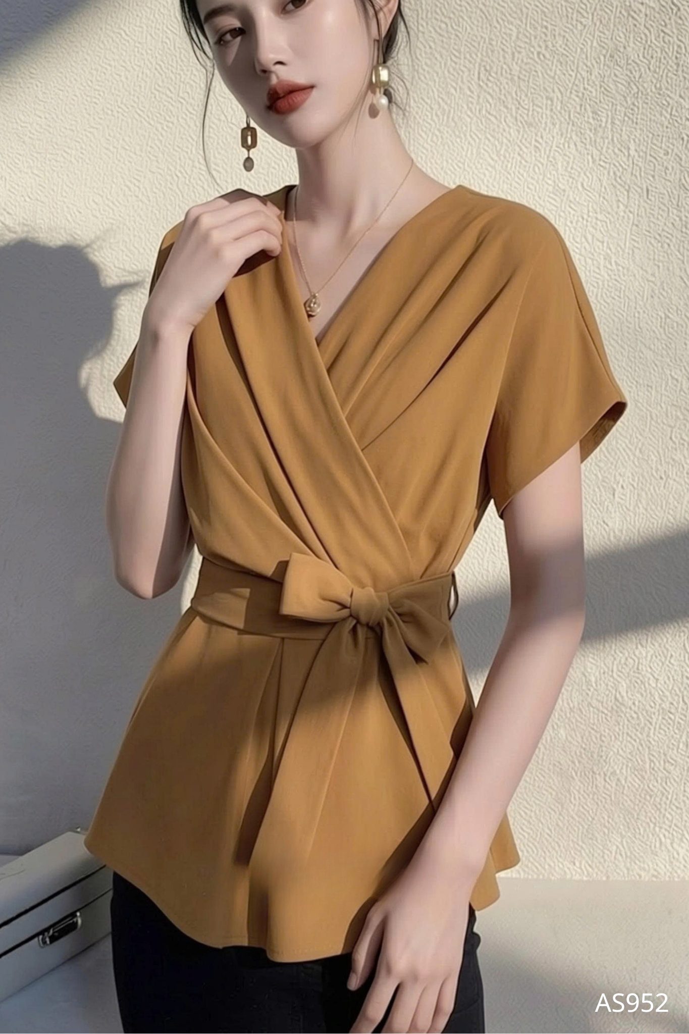 Áo Vạt Chéo Tôn Dáng Thanh Lịch - AS952 - Ảnh 3