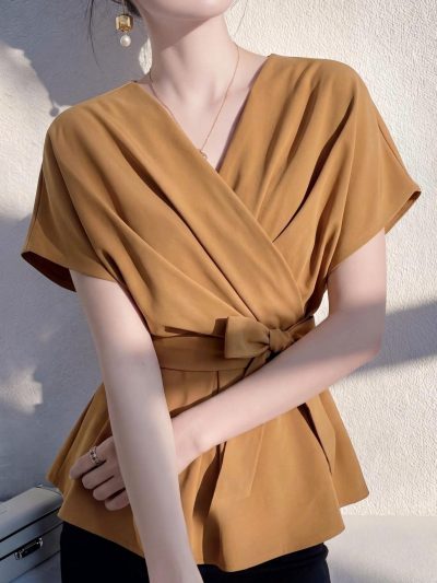 Áo Vạt Chéo Tôn Dáng Thanh Lịch - AS952