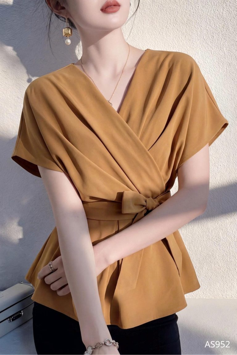 Áo Vạt Chéo Tôn Dáng Thanh Lịch - AS952