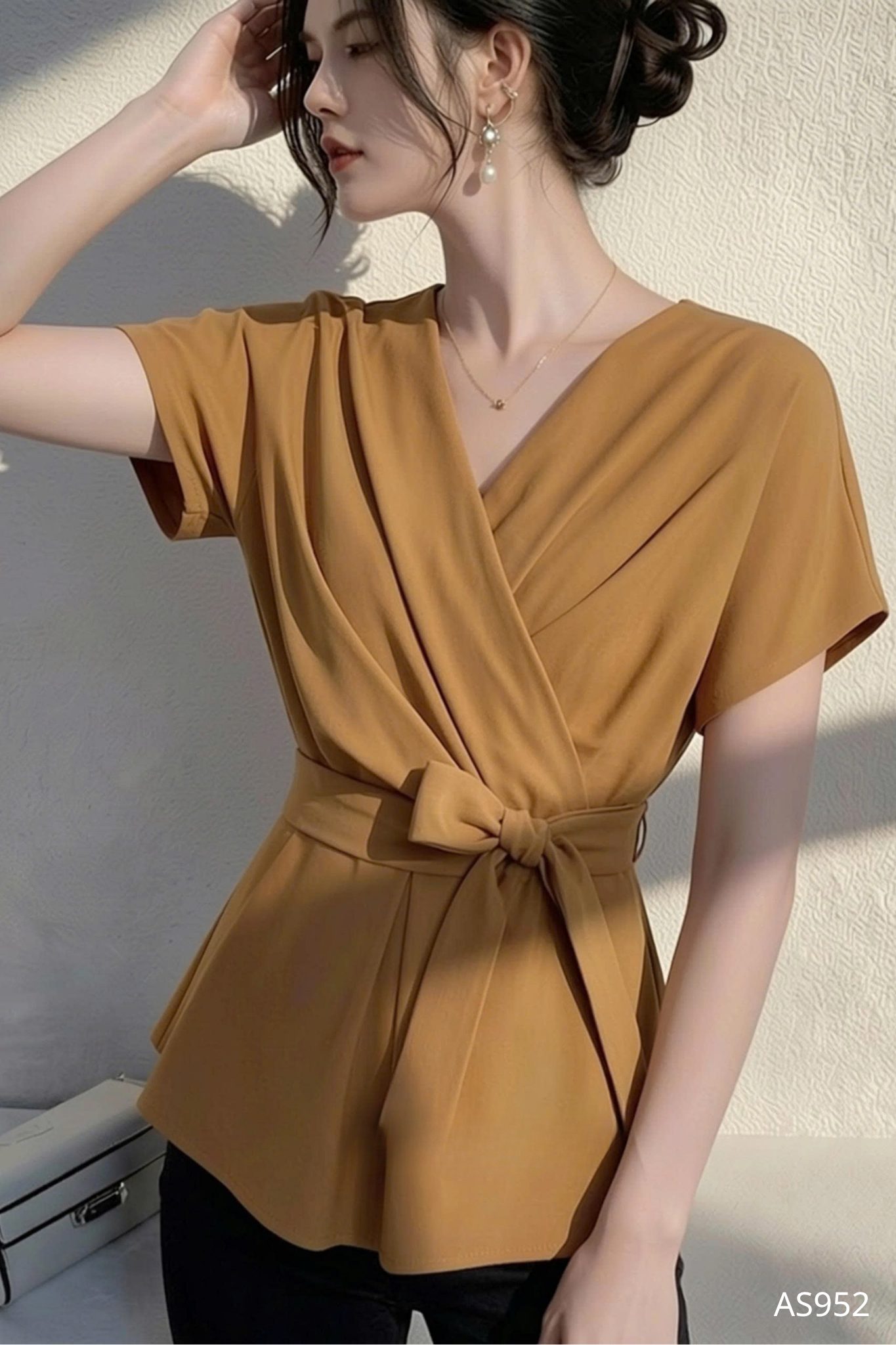 Áo Vạt Chéo Tôn Dáng Thanh Lịch - AS952 - Ảnh 2