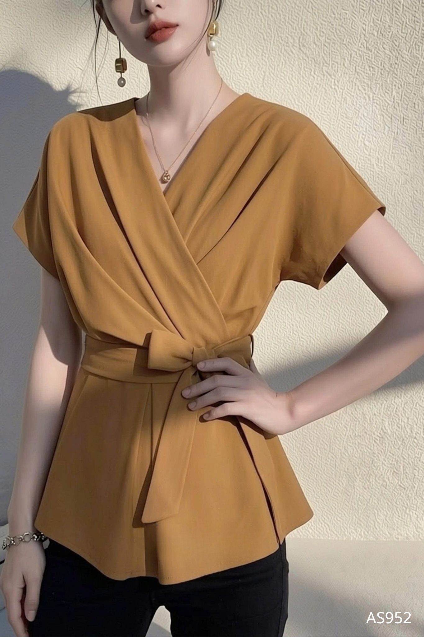 Áo Vạt Chéo Tôn Dáng Thanh Lịch - AS952 - Ảnh 4