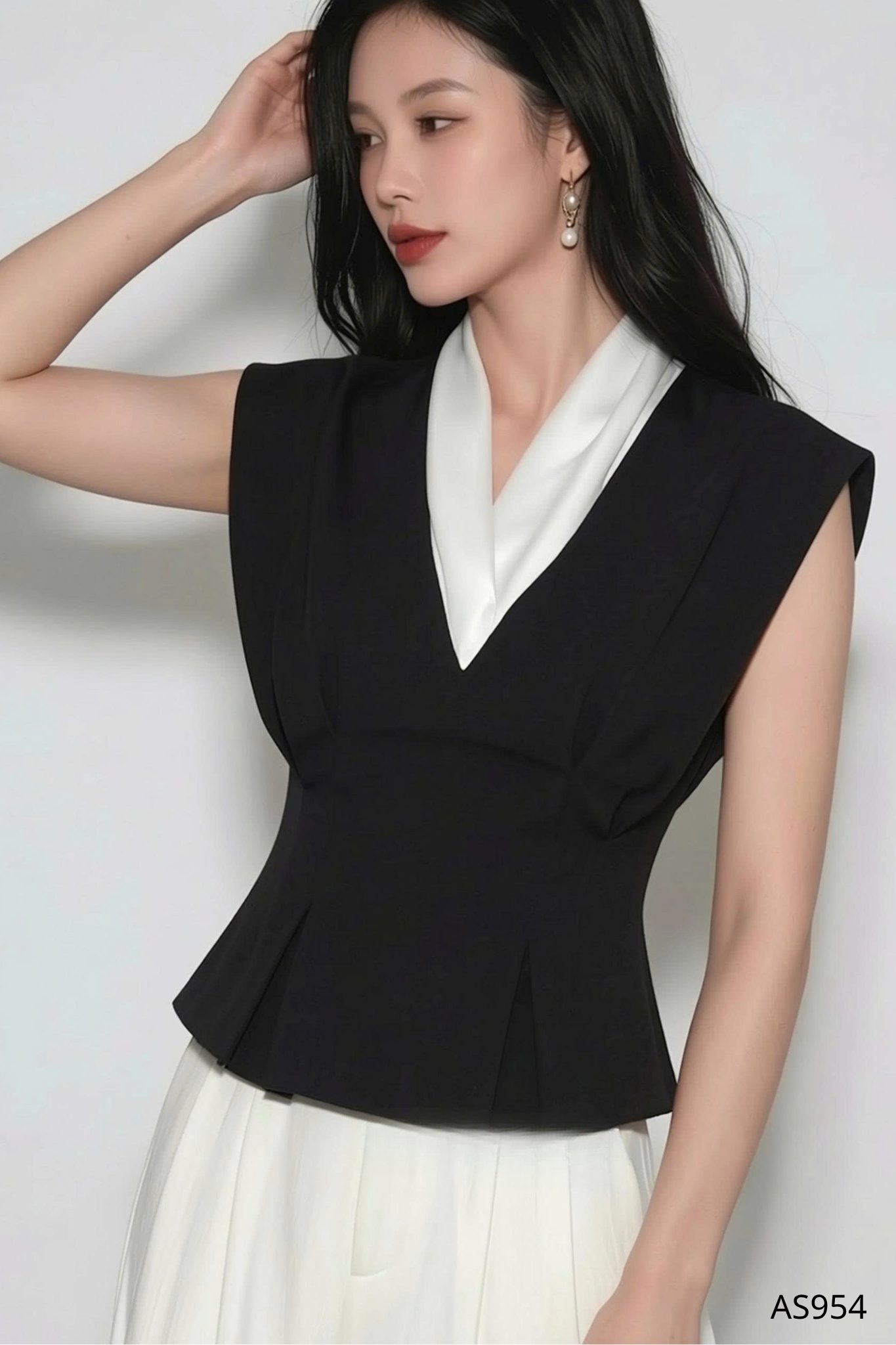 Áo Peplum Cổ V Tinh Tế - AS954 - Ảnh 3