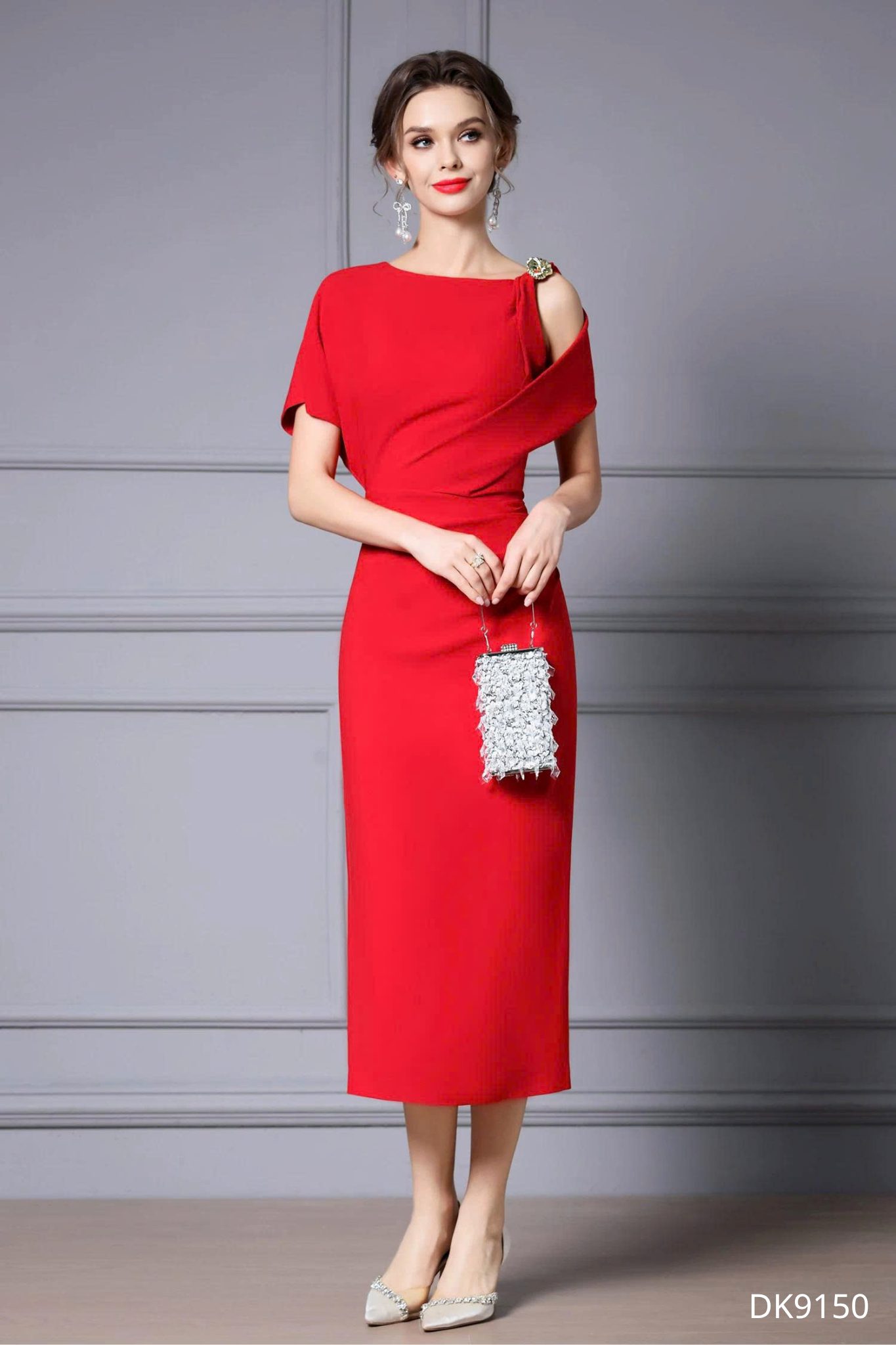 Đầm Ôm Cổ Lệch Tinh Tế - DK9150 - Ảnh 4