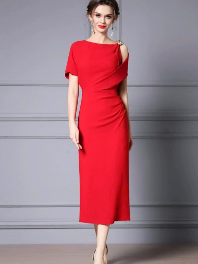 Đầm Ôm Cổ Lệch Tinh Tế - DK9150