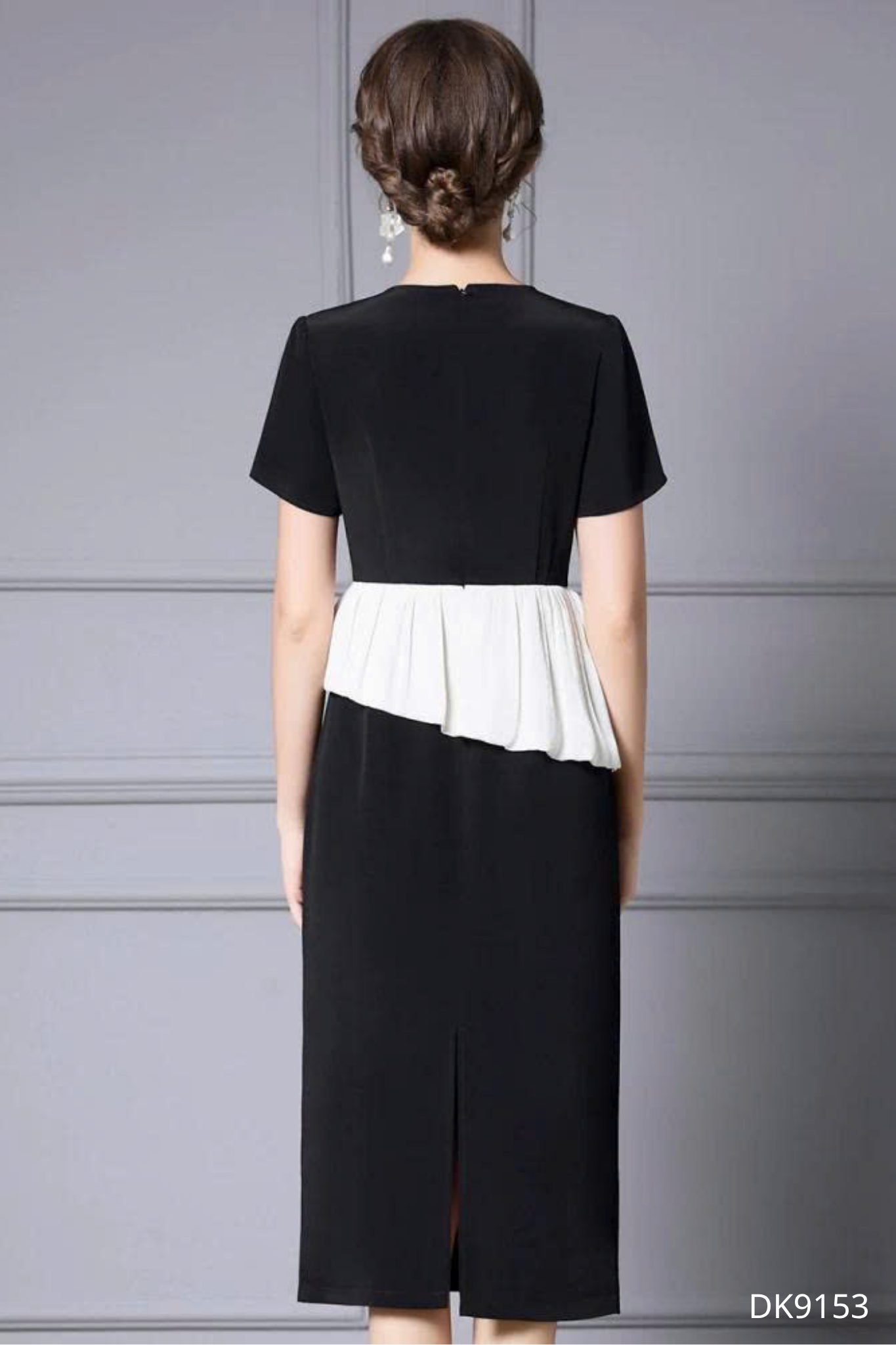 Đầm Peplum Phối Màu Thanh Lịch - DK9153 - Ảnh 3
