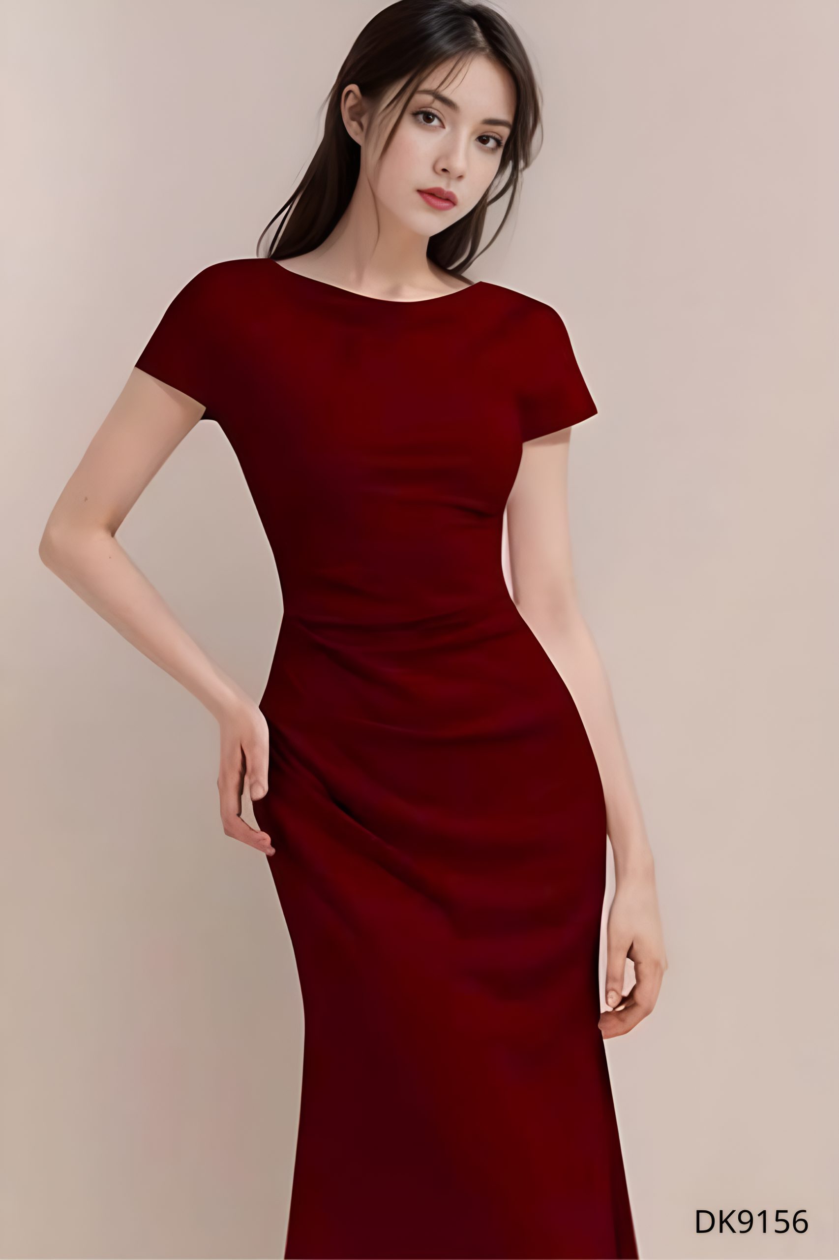 Đầm Cổ Thuyền Nhún Eo Tinh Tế - DK9156 - Ảnh 3