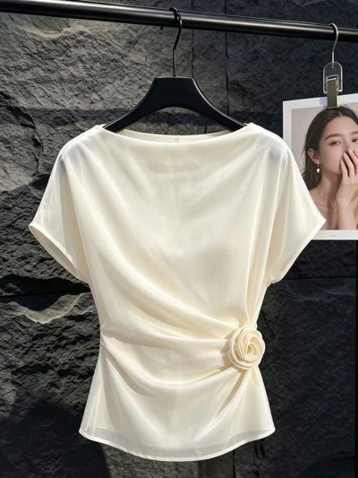 Áo Cổ Thuyền Nhún Eo Tinh Tế - AS961