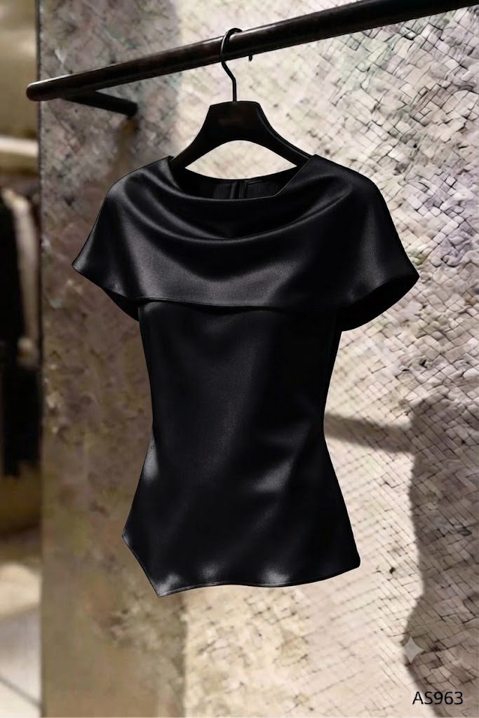 Áo Blouse Cổ Đổ Thanh Lịch - AS963 - Ảnh 4
