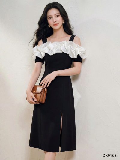 Đầm Bèo Vai Nữ Tính - DK9162