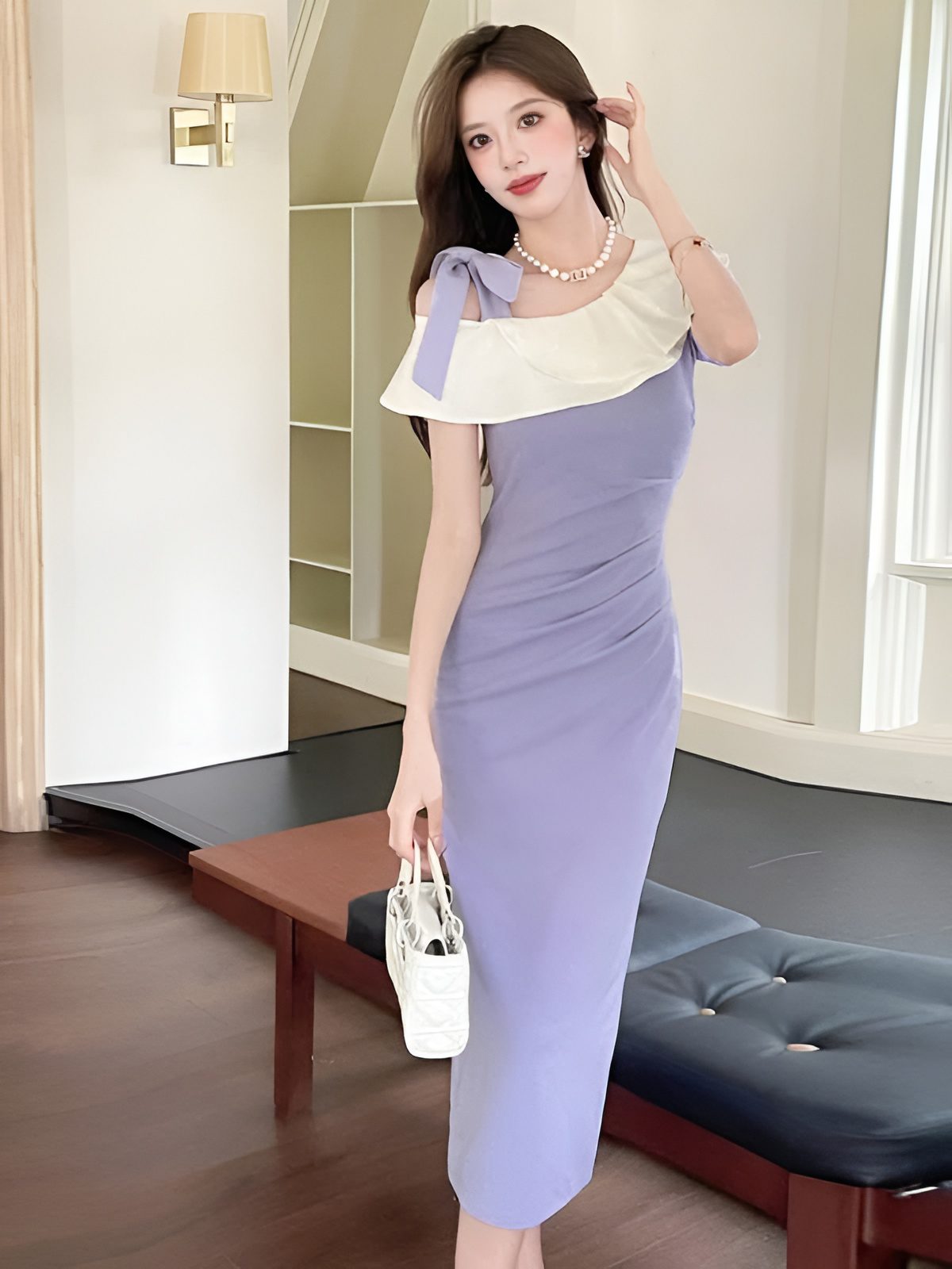 Đầm Cổ Lệch Dáng Ôm Kiêu Sa - DK9168 - Ảnh 3