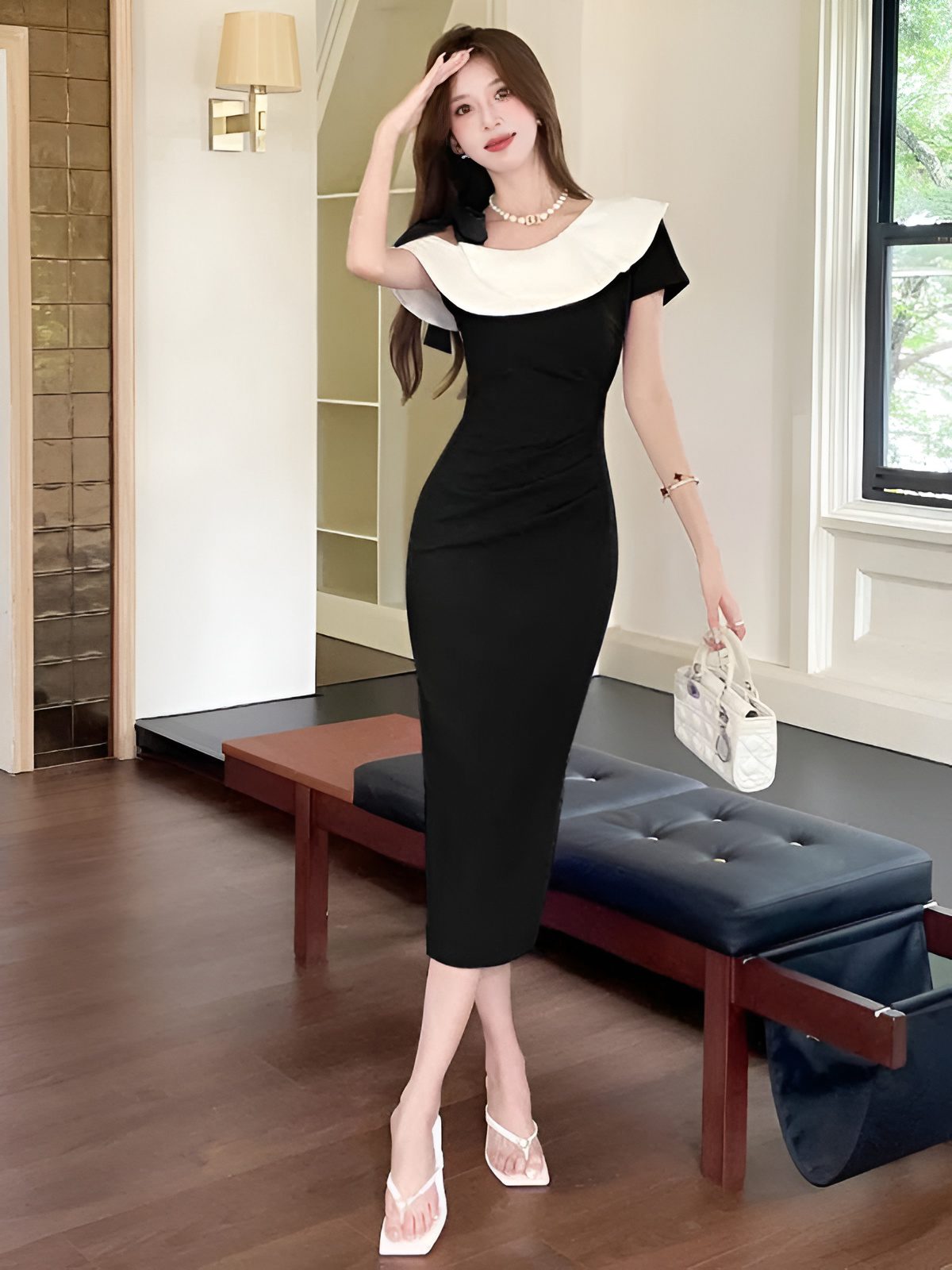 Đầm Cổ Lệch Dáng Ôm Kiêu Sa - DK9168 - Ảnh 4
