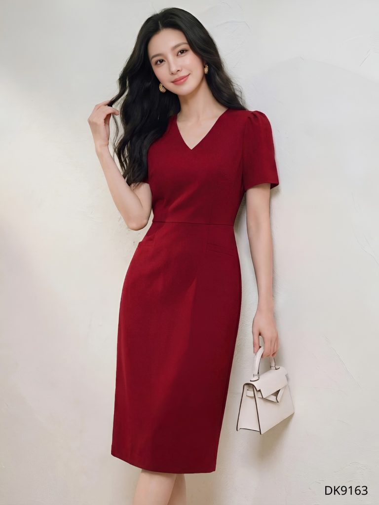 Đầm Cổ V Thanh Lịch - DK9163
