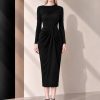 Đầm Dài Tay Nhún Bèo Cao Cấp - DK9186