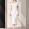 Đầm Ôm Midi Lệch Vai Sang Trọng - DK9191