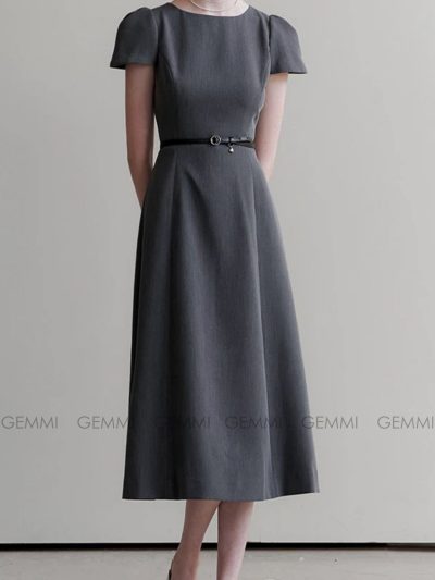 Đầm Dáng Xòe Tay Phồng Nhẹ Cao Cấp, DK8893